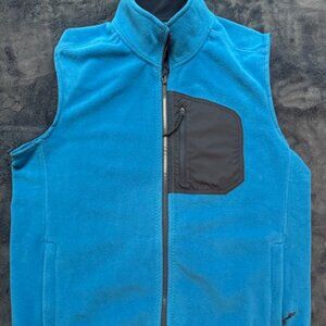 NWOT Lands’ End Men’s Fleece Vest/Blue/Zip Front with Chest Pocket/Size-M